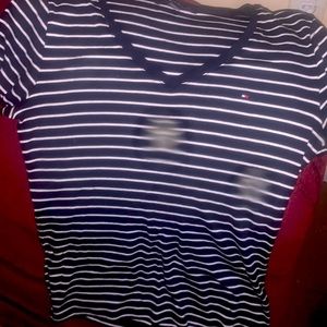 Navy blue & Tommy Hilfiger short sleeve top Size M womens